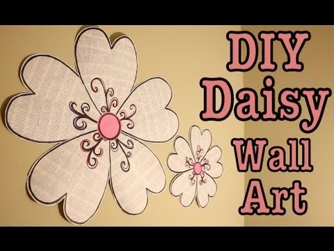 DIY: DAISY WALL ART! ROOM DECOR | #Roomspiration