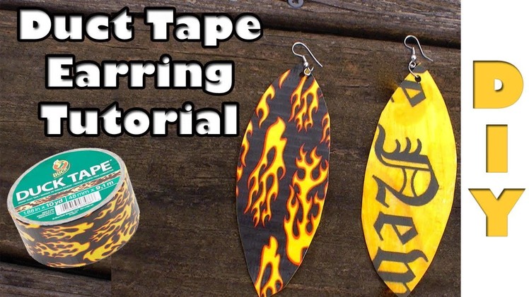 DIY Duct Tape Earrings by The Creative Lady