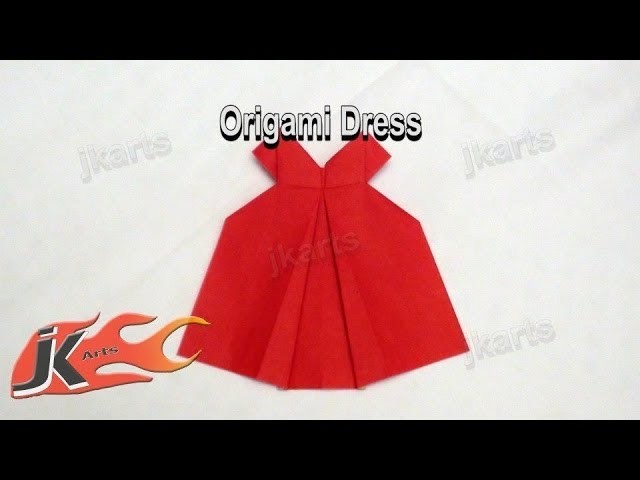 DIY How to make Origami Dress | JK Arts 090
