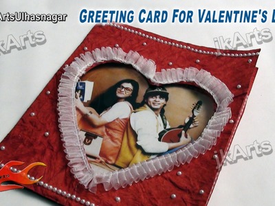 DIY How to make valentine's day Greeting Card (Personalized Photo Card) - JK Arts 478