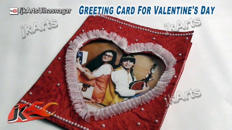 DIY How to make valentine's day Greeting Card (Personalized Photo Card) - JK Arts 478