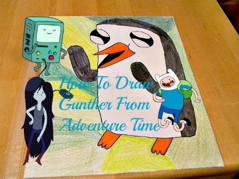 Diy-Tutorial:How To Draw And Color  Gunter From Adventure Time (1st Drawing video)