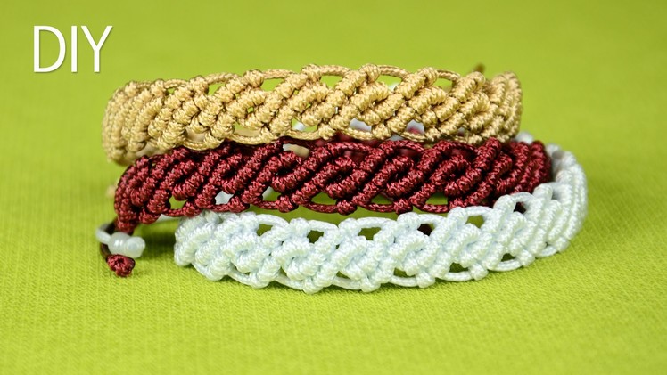 DIY Wavy Macrame Bracelets