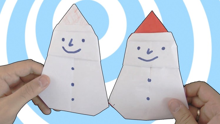 Easy origami snowman tutorial