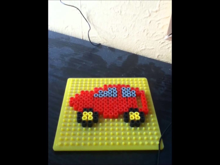Fun with HAMA beads - Episode 1: Car, Boat, and Weird Monster Thing.