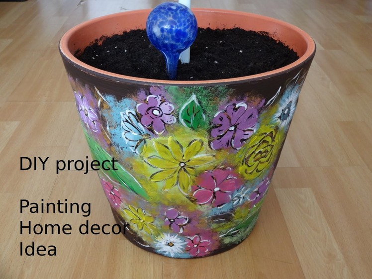 Home Decor How to paint flowerpot DIY Project touch of color