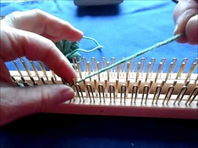 How do I use my regular 2 way loom-- 9 long tail cast on and working around the end