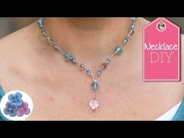 How to make a Crystal Beads Necklace DIY tutorial Mathie