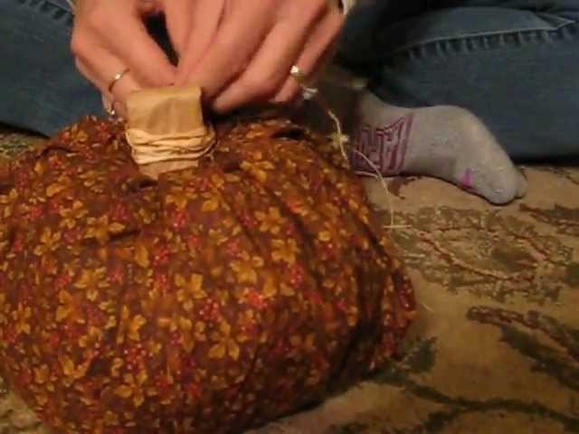 How To Make A Fabric Pumpkin - Simple Craft!