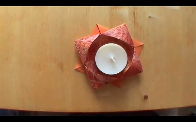 How To Make an Origami Candle Holder - Falte Dir Deinen Origami Kerzenständer!