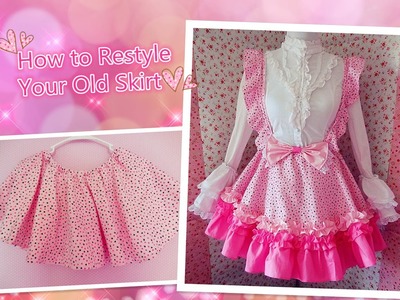 Kawaii DIY - How To Restyle Your Old Skirt to Lolita Jumper Skirt