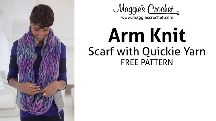 Lion Brand Quickie Arm Knit Scarf Pattern