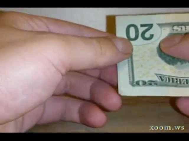Money ORIGAMI how to make an airplane from a Twenty dollar bill