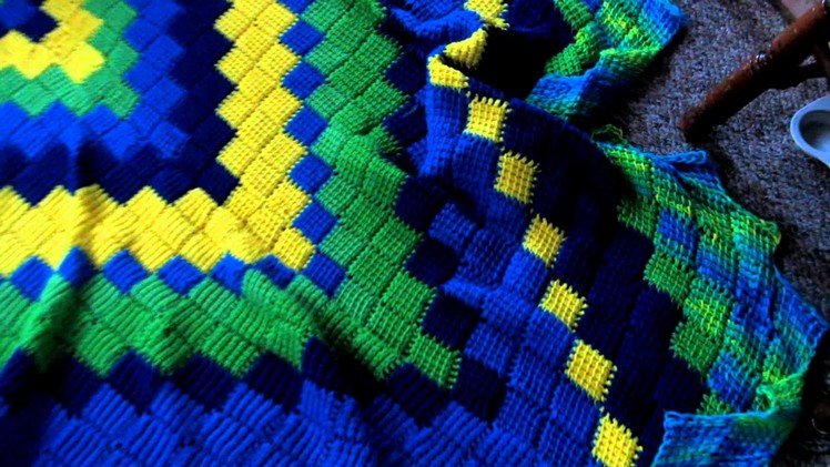 My Entrelac Crochet Blanket