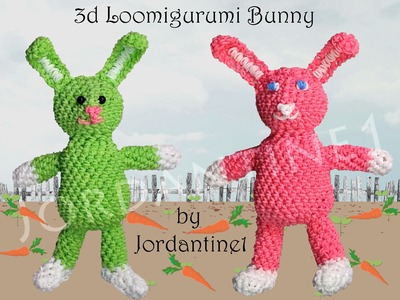 New Easter Bunny Rabbit - Loomigurumi Amigurumi - Rainbow Loom Rubber Band Crochet - Hook Only