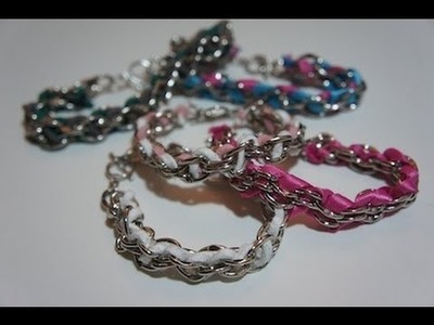 Style File - DIY: Woven Chain Bracelets | Suede and Ribbon