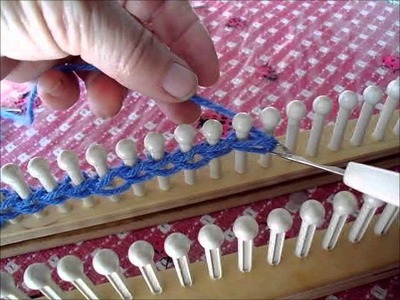 The Chain stitched cast on for knitting looms and boards