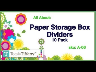 All About out Paper Storage Box Dividers
