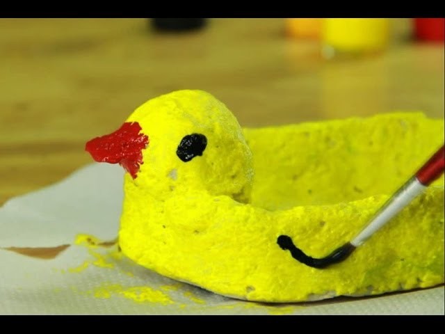 Art and craft videos -paper mesh craft - Paper Duck
