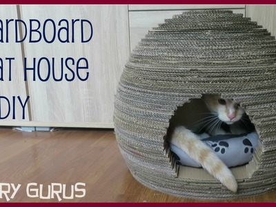 Circular Cardboard Cat House + DIY
