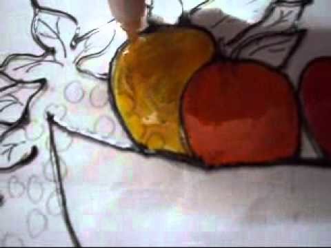 Creative crafts 8 - stained glass fruit basket part 2