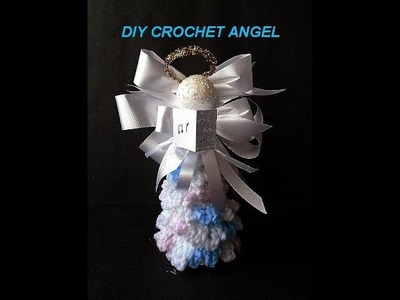 CROCHET ANGEL how to diy, transform crochet christmas tree into a Christmas angel