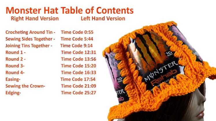 Crochet Can Hat Table of Contents - Crochet Geek
