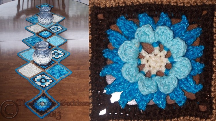 Crochet: Granny Square Tablerunner