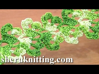 Crochet Lace Stripe Tutorial 7 Puff Stitch Made Around Double Post