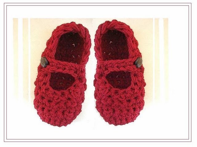CROCHET MARY JANES STRAP SLIPPERS