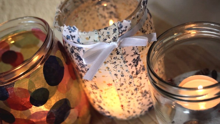DIY: 5 Ways how to decorate Jars into Candles - Home Decor