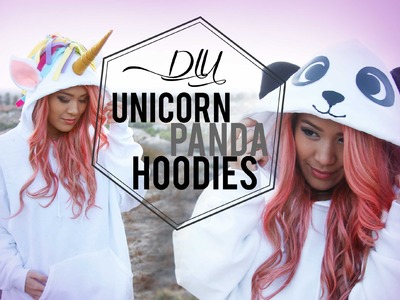 DIY Cosplay Unicorn & Panda Costume Hoodies | ANNEORSHINE