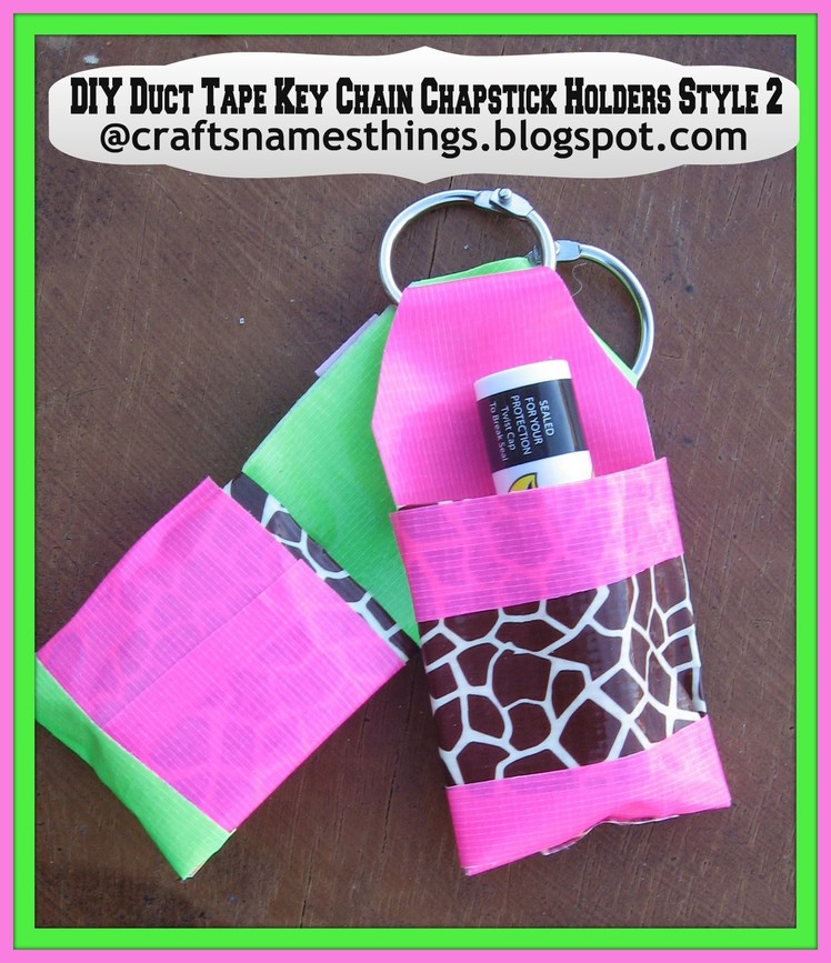 DIY Duct Tape Key Chain Chapstick Holders Style 2.How to make Duct Tape Chapstick Holder. Tutorial