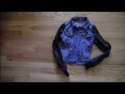 DIY: Leather Sleeved Denim Jacket