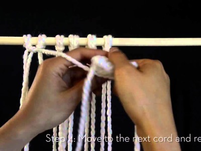 DIY Macrame: Horizontal double half hitch