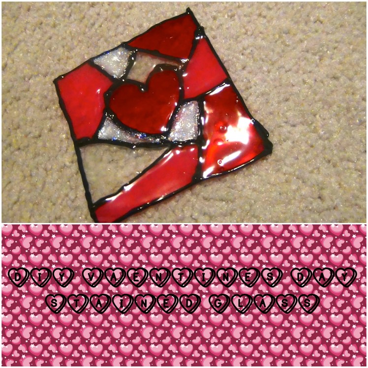 DIY Valentines Day Stained Glass