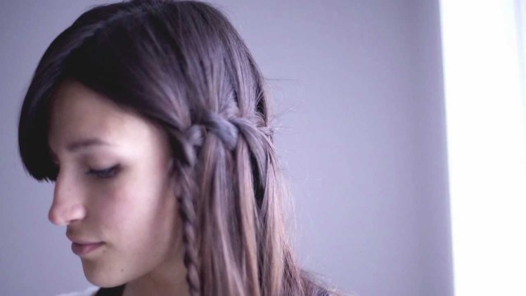 DIY waterfall braid hairstyle tutorial  ✂
