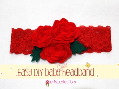 Easy DIY Baby Headband Tutorial [Redrose] - Erika Felt. Flanel Craft