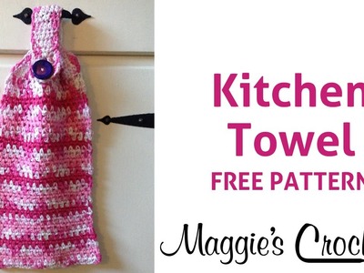 Home Cotton Kitchen Towel Free Crochet Pattern - Right Handed