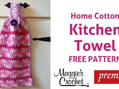 Home Cotton Kitchen Towel Free Crochet Pattern - Right Handed