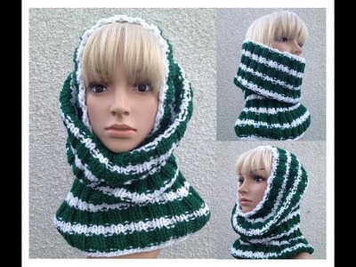 How to Knit a Cowl - Neck Warmer - Tube Hat Pattern #9 by ThePatterfamily
