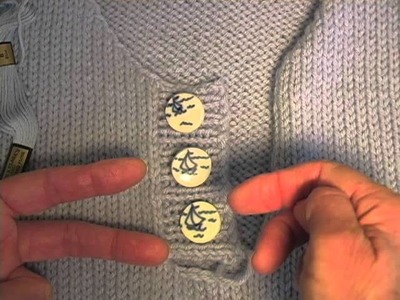 How to Knit a Sweater Part 12: Sewing Buttons on Sweaters