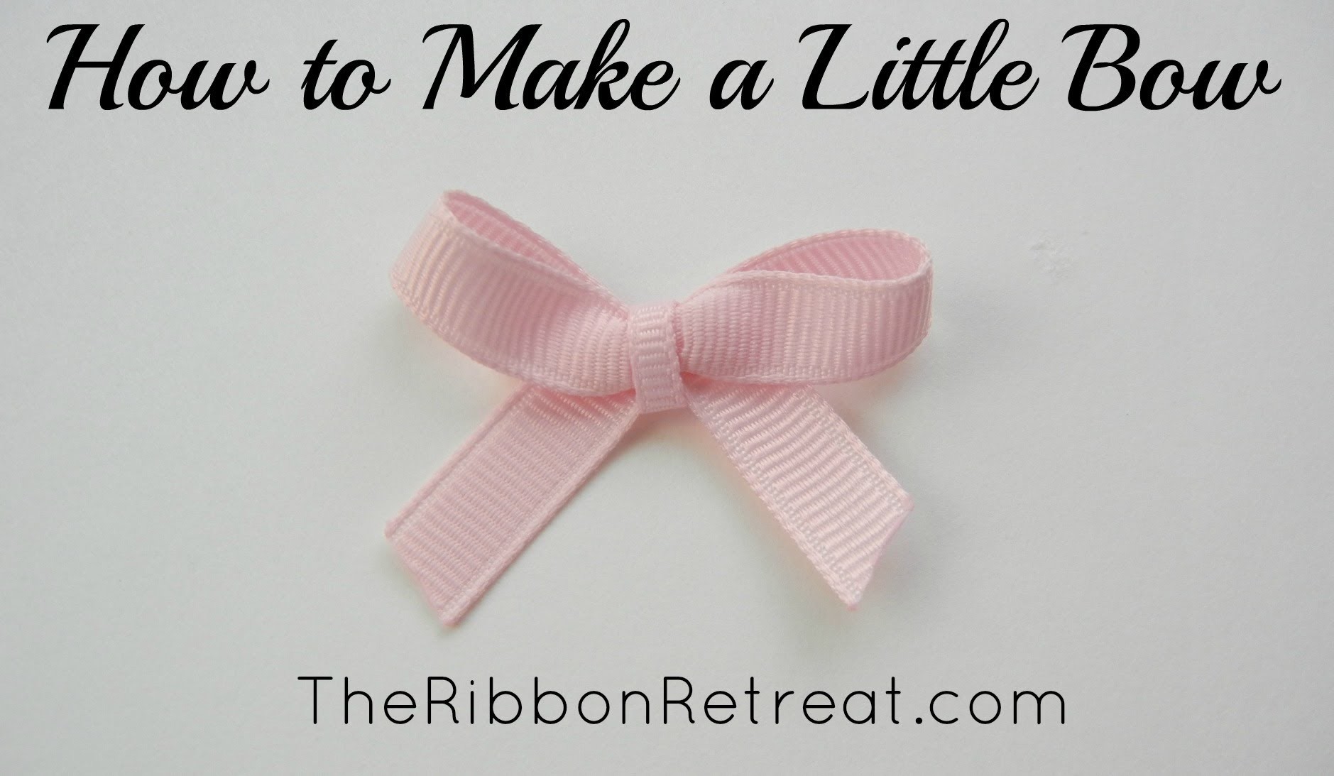 How to Make a Little Bow - TheRibbonRetreat.com