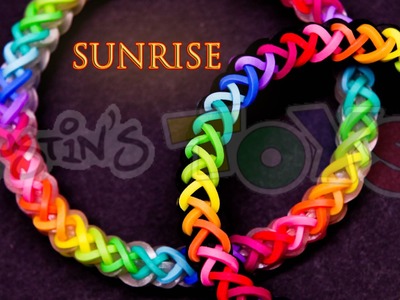 How to Make a Sunrise #justinstoyshybrid Rainbow Loom Bracelet Tutorial