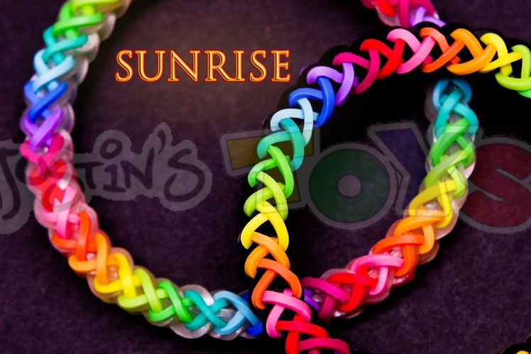 How to Make a Sunrise #justinstoyshybrid Rainbow Loom Bracelet Tutorial