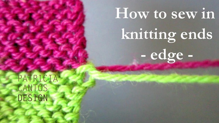 How to sew in knitting ends at edge