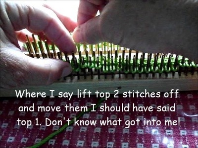 Irish Mesh Stich for loom knitters