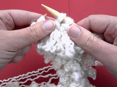 Knitted loop stitch tutorial.  How to knit fur.