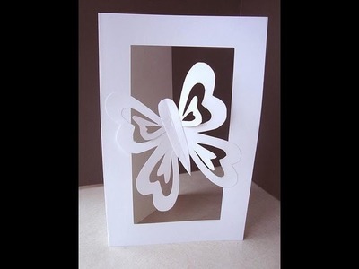 MAKE A BUTTERFLY CUT-OUT CARD.