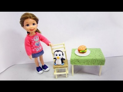 Make a table and chair from match sticks for your doll house - Doll Crafts